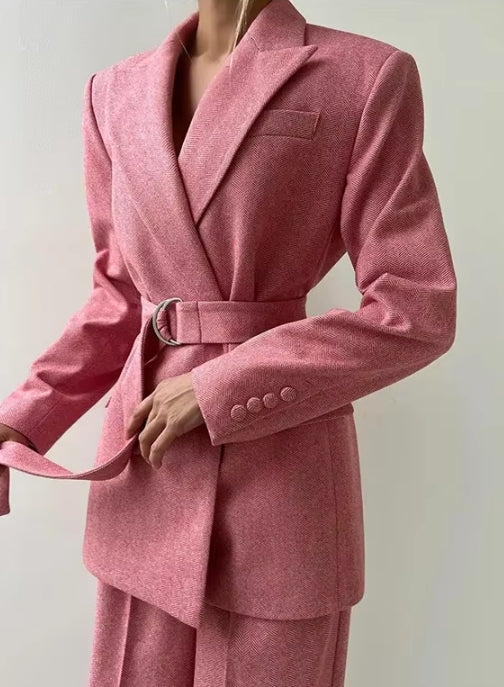 Set Tailleur Donna Rosa Pastello